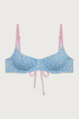 Cola Underwire Balconette Bikini Top - Blue Hawaii