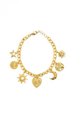 Shellie Charm Bracelet in Gold