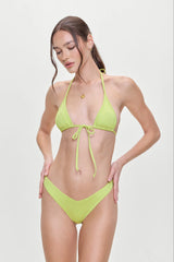 Paradise Halter Bikini Top - Lily Pad