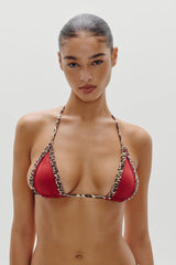 Nick Ruffle Triangle Bikini Top - Valentine