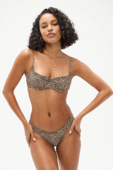 Cola Underwire Bikini Top - Baby Leopard