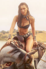 x BELLA HADID Sunday Halter Bikini Top - Black