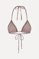 x BELLA HADID Nick Triangle Bikini Top - Dream Gingham