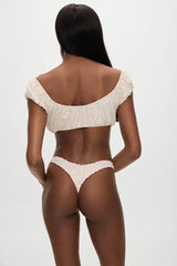 x BELLA HADID Dalton Micro Bikini Bottom - Strawberry Polka Dot