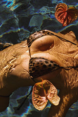 x Khy Nick Triangle Bikini Top - Lacey Leopard