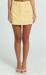 Adora Skort - High Waisted Aline Skort in Yellow