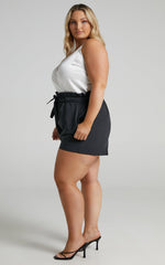 All Rounder Shorts - Paper Bag Shorts in Black