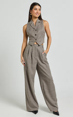 Andie Pants - High Waist Tailored Pants in Grey