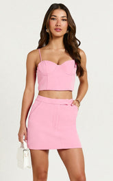 Ariana Mini Skort - High Waisted Skort in Pink