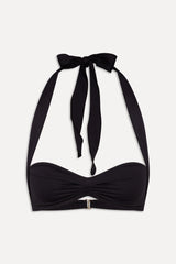 x BELLA HADID Sunday Halter Bikini Top - Black