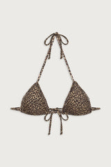 Nick Triangle Halter Bikini Top - Baby Leopard