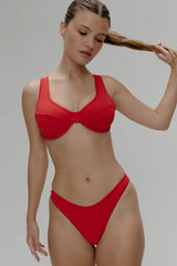 Full Moon Micro Bikini Bottom - Cherry