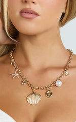 Capri Charm Necklace in Gold