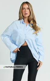 Chaemay Shirt - Long Sleeve Shirt in Blue