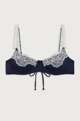 Ford Underwire Balconette Bikini Top - Blue Denim