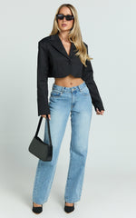 Darcie Jeans - Baggy Recycled Denim Jeans in Mid Blue Wash