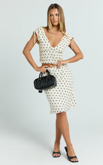 Elise Top - Gather Bust and Shoulder Strap Top in White