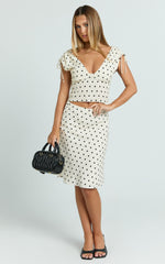 Elise Top - Gather Bust and Shoulder Strap Top in White