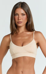 Emma Bralette - Scoop Neck Bralette in Nude