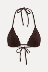 Nick Suede Triangle Bikini Top - Desert Suede