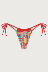 Tia Tie Side Skimpy Bikini Bottom - Field of Dreams