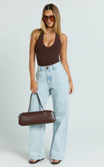 Fergie Jeans - Denim High Waisted Straight Leg Denim Jeans in Light Blue