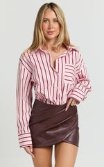 Ferzie Top - Oversized Striped Shirt in Multi