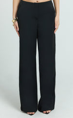 Frances Pants - Low Rise Relaxed Fit Pants in Black