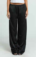 Gloria Pants - Low Rise Straight Leg Pants in Black