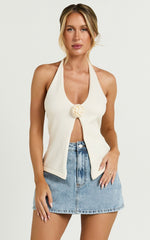 Harriet Skort - Mid Waisted Recycled Denim Skort in Light Blue Wash