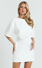 Karyna Mini Dress - shirt Dress in White