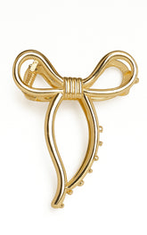 Katherine Bow Hair Clip in Gold