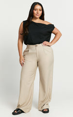 Mabel Bodysuit - Asymmetrical Neckline One Shoulder in Black