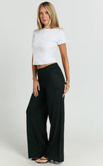 Nova Pants - Knitted Wide Leg Pant in Black