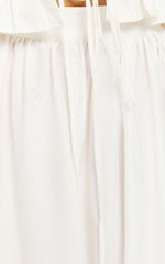Preston Maxi Skirt - Gathered Waist Full Skirt in Ivory