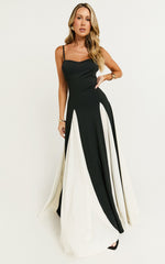 Rima Maxi Dress - line Maxi Dress in Black