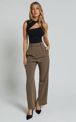 Rogers Pants - High Waisted Pants in Mocha