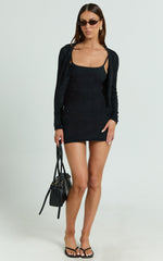Rosie Mini Dress - Knitted Dress in Black