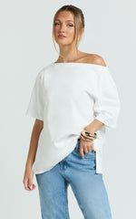 Ruby Top - shirt in White