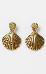 Schiffer Shell Drop Earrings in Gold