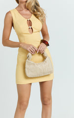 Selene Straw Knot Handle Bag in Natural