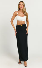 Stella Maxi Skirt - High Waisted Pencil Skirt in Black