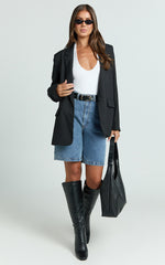 Susan Shorts - Denim Jort in Mid Blue Wash