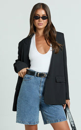 Susan Shorts - Denim Jort in Mid Blue Wash