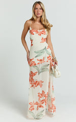 Talia Maxi Dress - Cowl Neck Low Back Dress in Vintage Orchid