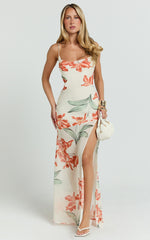 Talia Maxi Dress - Cowl Neck Low Back Dress in Vintage Orchid