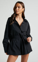 Terah Shirt - Button Up Shirt in Black