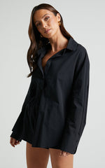 Terah Shirt - Button Up Shirt in Black