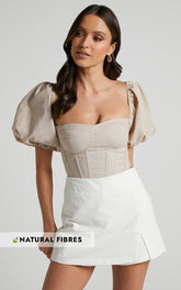 Widness Skort - A Line Skort in White