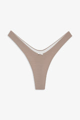 Full Moon Micro Bikini Bottom - Brown Gingham